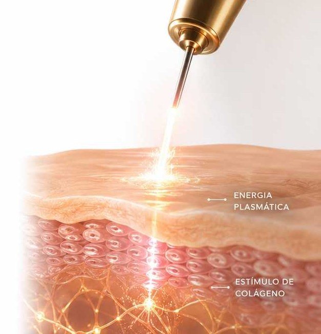 Caneta de Jato de Plasma agindo nas camadas da pele